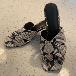 Marc Fisher snake skin sandals!